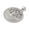 Rack Plating Brass Micro Pave Cubic Zirconia Pendants KK-F869-24P-2
