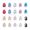 80Pcs 10 Colors Two Tone Transparent Spray Painted Glass Charms GLAA-TA0001-15-2