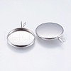 Tarnish Resistant 304 Stainless Steel Pendant Cabochon Settings STAS-I069-37-18MM-2