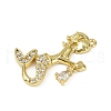 Brass Micro Pave Cubic Zirconia Pendants KK-M322-33G-2