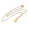 304 Stainless Steel Rolo Chain Pendant Necklaces NJEW-S444-01G-10-2