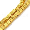 Electroplated Natural Lava Rock Beads Strands G-E602-03C-A-1