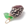 Natural Sea Shell Copper Wire Wrapped Pendants PALLOY-JF03610-04-5