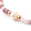 Adjustable Natural Pearl Beads Nylon Thread Braided Bead Bracelets Set BJEW-JB06454-12