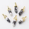 Natural Zebra Jasper Double Terminated Pointed Pendants G-G902-B20-4