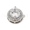 Brass Micro Pave Cubic Zirconia Connector Charms KK-U041-01P-01-2