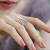 Brass Adjustable Cuff Rings for Women FS-WGE7B51-01-2