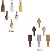 Tibetan Style Alloy Glue-on Flat Pad Bails TIBE-PH0001-25-NF-5