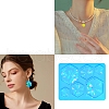 Hexagon Shape Holographic Pendant DIY Silicone Mold DIY-K063-09-1