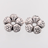 Heart Tibetan Style Charms Tibetan Silver Spacers Beads AC0752-NF-2