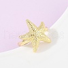 Ocean Theme Brass Cuff Rings RJEW-C135-01G-01-1