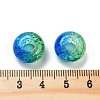 Two Tone Transparent Crackle Acrylic European Beads TACR-P009-B01-11-3