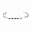 304 Stainless Steel Cuff Bangles X-BJEW-Q685-08-2