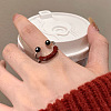 Alloy Smiling Face Cuff Rings FS-WG46EE5-01-5