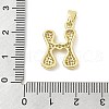 Brass Micro Pave Cubic Zirconia Pendants ZIRC-C012-01G-08-3