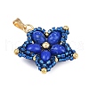 Handmade Glass Seed Beaded & Synthetic Dyed Imperial Jasper Beads Pendants PALLOY-MZ00751-02-4