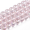 Electroplate Transparent Glass Beads Strands GLAA-T032-T8mm-AB10-1