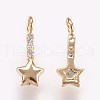 Brass Micro Pave Cubic Zirconia Charms X-KK-P157-06G-NF-2