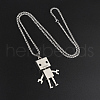 Alloy Robot Pendant Necklaces FS-WG06FF7-01-3