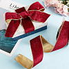 Polyester Velvet Wired Ribbon SRIB-WH0072-04A-3