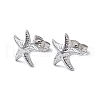 304 Stainless Steel Starfish Stud Earrings for Women EJEW-I285-06P-1