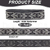 Ethnic Style Polyester Jacquard Fleur De Lis Ribbon OCOR-WH0086-72A-01-2
