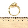 Brass Micro Pave Clear Cubic Zirconia Open Cuff Rings RJEW-R022-01G-3