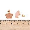 Natural Rose Quartz Stud Earrings EJEW-H153-01G-02-3