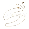 1MM 304 Stainless Steel Cable Chain Necklaces NJEW-T016-15G-4
