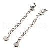 Tarnish Resistant 304 Stainless Steel Curb Chain Extender X-STAS-G310-04P-1