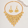 Alloy Coin Tassel Earrings & Necklaces Sets for Wome YU2332-5