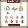   18Pcs 9 Colors Glass Pendants FIND-PH0022-22-2