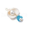 Marine Organism Glass Pendants PALLOY-MZ00700-03-3