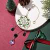 Christmas Theme Snowflake Glass Beaded Hanging Ornaments HJEW-TA00184-2