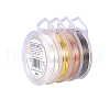 4 Colors Round Copper Wire for Jewelry Making CWIR-BC0002-02-5