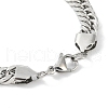 Non-Tarnish 201 Stainless Steel Cuban Link Chain Bracelets for Women Men BJEW-I316-05P-3