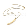 304 Stainless Steel Twist Stick Pendant Cable Chain Necklaces NJEW-H044-08G-2
