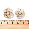 Metal Enlaced Transparent Acrylic Beads MACR-M045-12-3