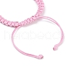 2Pcs 2 Colors Braided Korean Waxed Polyester Cord Adjustable Couple Bracelet Set BJEW-JB11627-5
