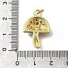 Brass Micro Pave Cubic Zirconia Pendants KK-C090-19G-3