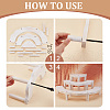 3-Tier Semi-Circle Wood Cupcake Display Risers ODIS-WH0030-89-4