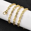 Eye Brass Link Chain Necklaces NJEW-M108-16G-5