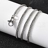 2MM 304 Stainless Steel Wheat Chain Necklaces for Men STAS-V011-03C-P-3