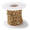 Ion Plating(IP) 304 Stainless Steel Dapped Oval Link Chains CHS-G027-01G-3