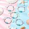 Glass Seed Beaded Braided Bead Bracelets BJEW-MZ00172-1