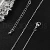 Brass Cable Chain Necklaces Making MAK-P011-01P-2