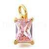 925 Sterling Silver Pave Clear Cubic Zirconia Charms STER-V001-02G-10-1