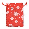 Christmas Themed Burlap Packing Pouches ABAG-L007-01A-03-1