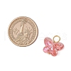 Butterfly Transparent Glass Beads Pendants PALLOY-JF03595-2