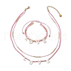 Glass Beaded Double Layer Necklaces & Multi-strand Braceles Sets SJEW-MZ00006-2